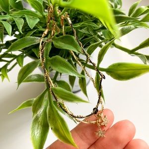 set of 2 dainty star bracelets